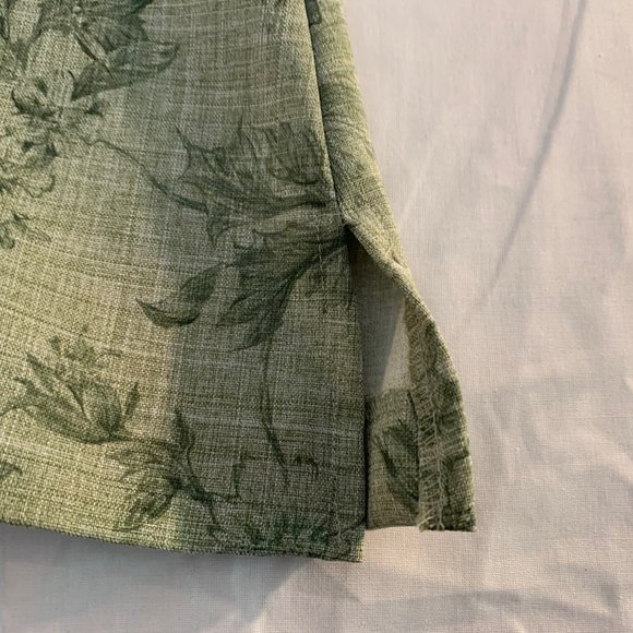 Sag Harbor Dress Petite Green Striated Short Sleeve Blouse/Blazer Size 14P - Picture 6 of 11